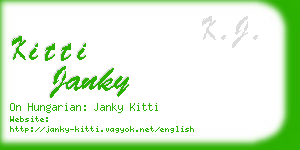 kitti janky business card